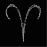 Aries. Zodiac Astrology Sign. Black. Photo Cut Out
