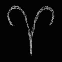Aries. Zodiac Astrology Sign. Black. Photo Cutouts