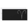 Aries. Zodiac Astrology Sign. Black. Rack Card Design