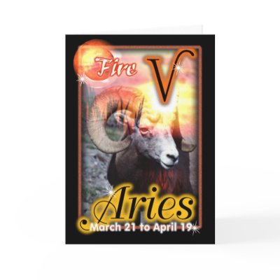 Aries Zodiac Birthday card by ValxArt