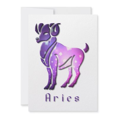 Aries Zodiac Invitation by BirthdayHoroscopes