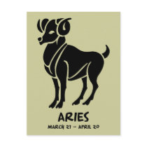 Aries Zodiac postcards