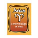 Aries Zodiac postcards