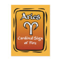 Aries Zodiac postcards