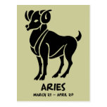 Aries Zodiac postcards