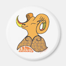 Aries Zodiac Sign Fridge Magnet