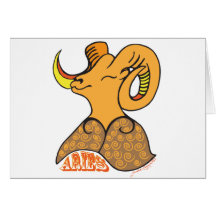 Aries Zodiac Sign Greeting Card