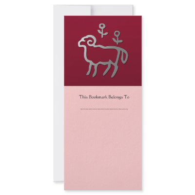 Aries Zodiac Star Sign In Light Silver Bookmark by zodiac_shop