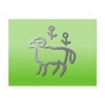 Aries Zodiac Star Sign In Light Silver