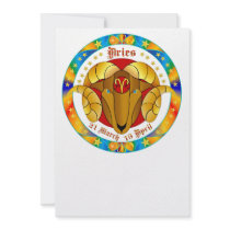 Aries Zodiac-V-1 Set-1 Personalized Invite
