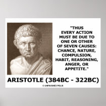 Aristotle Every Action Due To One Or Seven Causes Print
