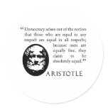 Aristotle on democracy sticker set