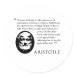 Aristotle on tyrants quotation. Sticker set