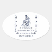 Aristotle Oval Stickers