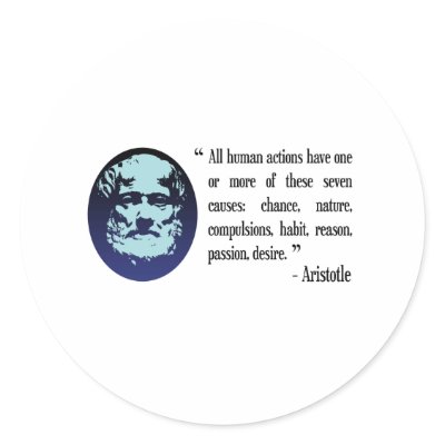 Aristotle philosophical quotations. Stickers by Famous_Quotations