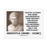 Aristotle Poetry Finer More Philosophical History Postcard
