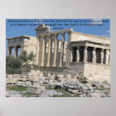 Aristotle quotation with photo of the Acropolis Posters by gothicarts