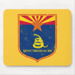 Arizona and Gadsden Flag Shield Mousepads