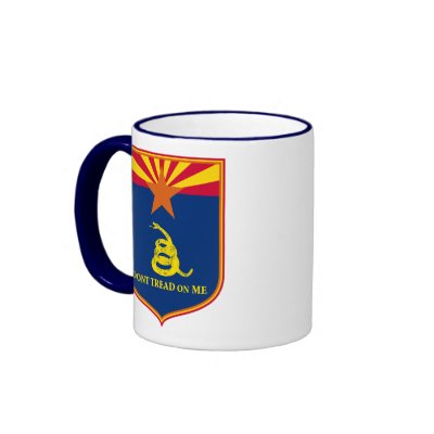 Arizona and Gadsden Flag Shield Coffee Mug by guardart