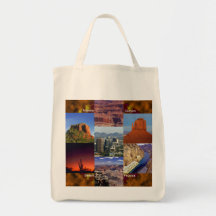 Arizona Desert Collage Canvas Bag