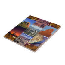 Arizona Desert Collage Ceramic Tiles