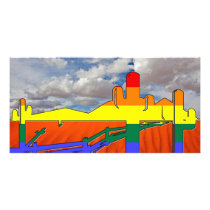 Arizona Desert GLBT Pride Picture Card