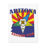 Arizona Eastern Star State Flag Postcards