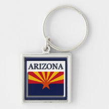 Arizona Flag Design Premium Keychain