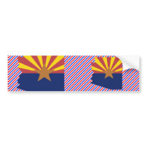 Arizona Flag Map Bumper Stickers