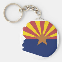 Arizona Flag Map Key Chains