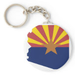 Arizona Flag Map keychains