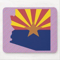 Arizona Flag Map Mousepads