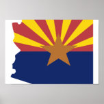 Arizona Flag Map Print