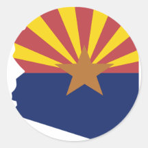 Arizona Flag Map Sticker