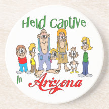 Arizona Funny Trailer Park Sandstone Coaster