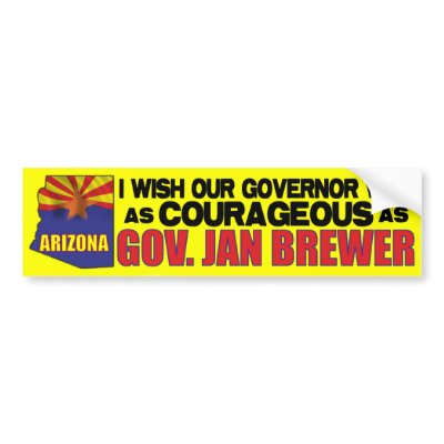 Arizona Governor Jan Brewer Bumper Sticker by Megatudes
