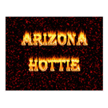 Arizona Hottie flames and fire Post Card