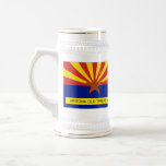 Arizona Old Timers Flag Logo 22oz White/Gold Stein mugs