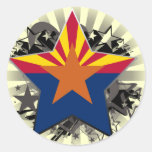 Arizona Star Round Stickers