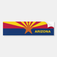 Arizona State Flag Bumper Sticker