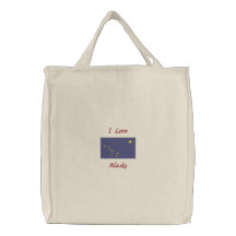 Arizona State Flag Embroidered Tote Bags