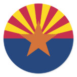 Arizona State Flag Round Stickers