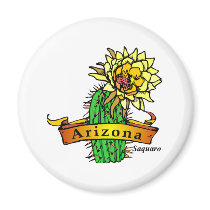 Arizona State Flower - Saguaro Fridge Magnets
