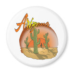 ARIZONA Sunset Cactus Refrigerator Magnets