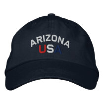 Arizona USA Embroidered Cap Navy Blue Embroidered Baseball Caps