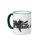 Arizona Young Timers Logo On 11oz Green Ringer Mug