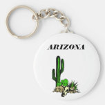 Arizona's Cactusand skull keychain