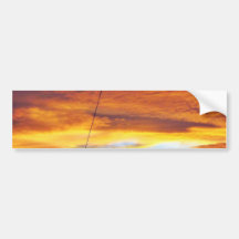 Ark Orange Sky At Sunset Bumper Stickers