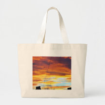 Ark Orange Sky At Sunset Tote Bags