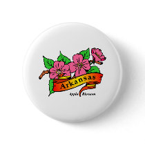 Arkansas Apple Blossom Pinback Button